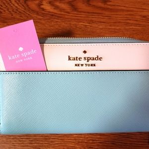 New Kate Spade Staci Colorblock Large Continental Wallet Leather Poolside Multi
